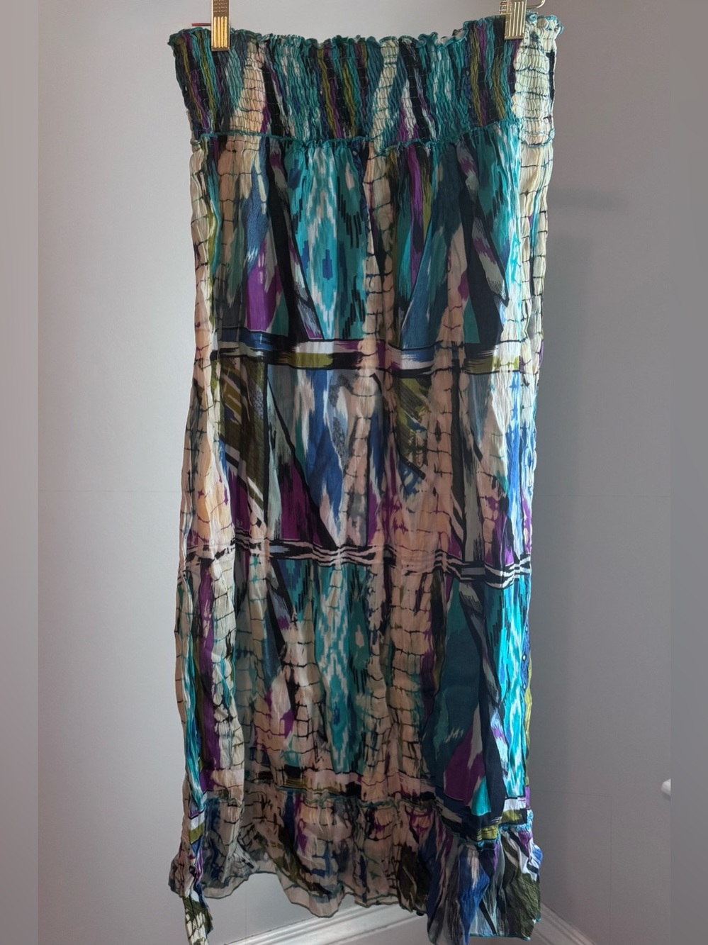 RAGA Multicolor Maxi Skirt in Teal, Blue & Purple NWOT - Picture 2 of 9